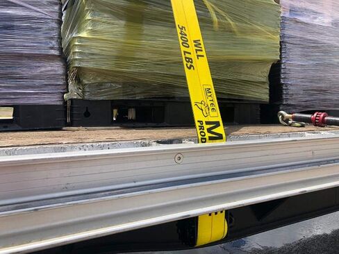 منتجات MyTee (10 حزمة Winch أحزمة 4 "× 30 'الأزرق ثقيلة التعادل مع السنانير المسطحة Wll# 5400 رطل | in Kuwait
