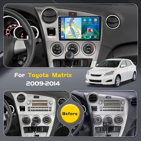[2+64GB] Inefala for Toyota Matrix 2009-2014 Android 13 Car Radio Stereo, 9 Inch HD Touchscreen with Wireless CarPlay Android Auto GPS WiFi BT SWC FM/RDS MIC+AHD Backup Camera in Saudi Arabia