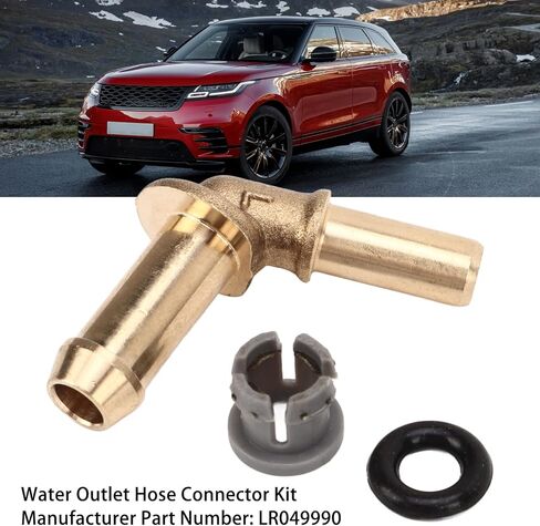 Aramox Car Thermostat Outlet Outlet Connector ، Outlet Outlet Outlet Connector Kit LR049990 استبدال النحاس in Kuwait