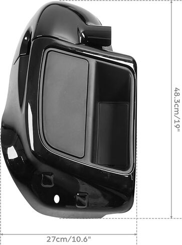 TCMT Black Glove Box Lower Vented Leg Fairings Fits For Harley Air-cooled Touring Electra Glide Road King Street Glide Road Glide 2014-2022 in Kuwait