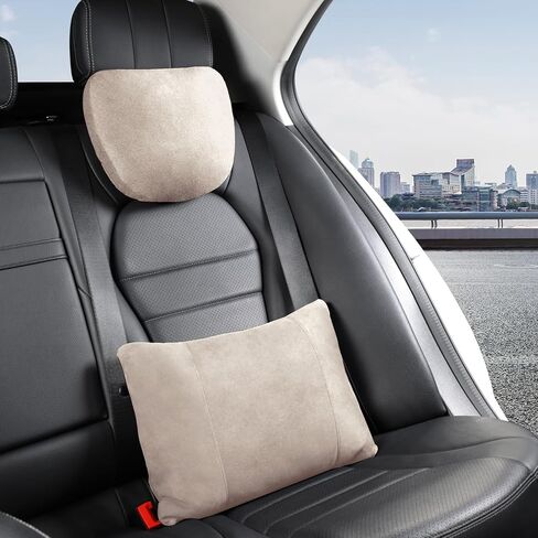 1P Lumbar Support Pillow,15x9 Suede Drive car Back Pillows,Polyester Back Pillow,seat,Office,Sofa,Rest,Improve Posture (Black) in Saudi Arabia