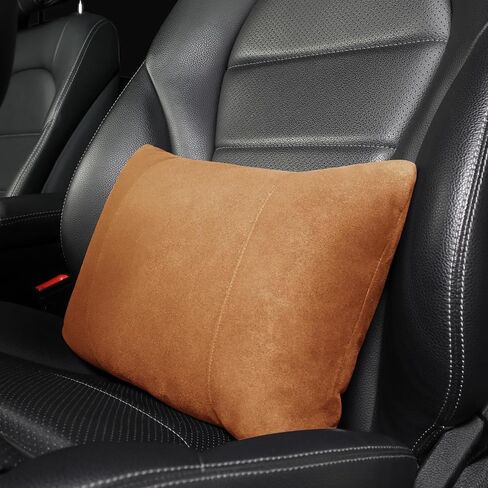 1P Lumbar Support Pillow,15x9 Suede Drive car Back Pillows,Polyester Back Pillow,seat,Office,Sofa,Rest,Improve Posture (Black) in Saudi Arabia
