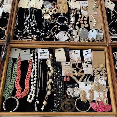MINGRI Mystery Jewelry Jar Bundle,40-45 Pieces Surprise Box for Women, Unique Gift Set for Her, Vintage Multi Style of Rings, Necklaces, Bracelets,Earrings in Kuwait