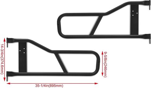 الأبواب الأنبوبية Ecotric متوافقة مع 1987-2006 Jeep Wrangler YJ TJ الأبواب الأنبوب الأبواب الأنبوب الأنبوب الفولاذ اليسار واليمين نمط على الطرق الوعرة البسيطة in Saudi Arabia