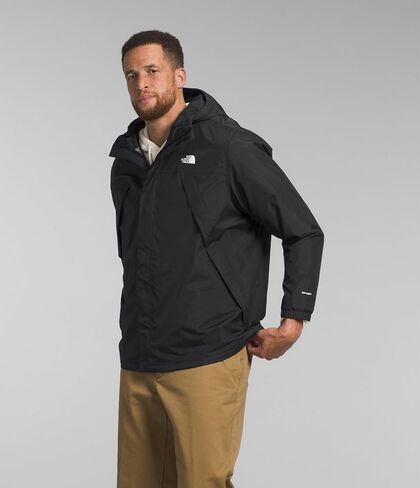 سترة مقاومة للماء للرجال من THE NORTH FACE (حجم قياسي وكبير)، أحمر حديدي/أسود TNF، مقاس متوسط in Saudi Arabia