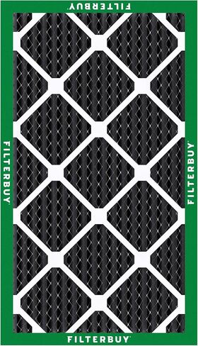 فلتر هواء Filterbuy 20x25x1 مزيل الرائحة MERV 8 (عبوة من قطعتين)، استبدال مرشحات هواء فرن HVAC AC المطوية بالكربون المنشط (الحجم الفعلي: 19.50 × 24.50 × 0.75 بوصة) in Saudi Arabia