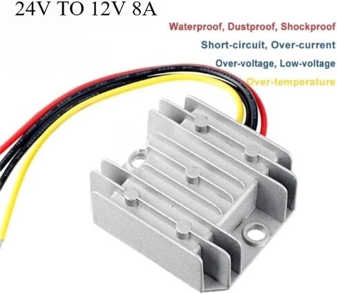 24 فولت إلى 12V 3A -20A محول التنقل لأسفل مثبت 24 فولت إلى 12 فولت منظم الجهد الموثوق بالسيارات الشمسية (24V إلى 12 فولت 8A) in Kuwait