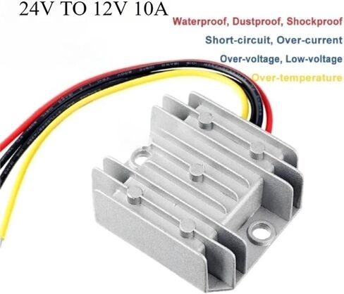 24 فولت إلى 12V 3A -20A محول التنقل لأسفل مثبت 24 فولت إلى 12 فولت منظم الجهد الموثوق بالسيارات الشمسية (24V إلى 12 فولت 8A) in Kuwait