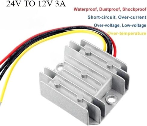 24 فولت إلى 12V 3A -20A محول التنقل لأسفل مثبت 24 فولت إلى 12 فولت منظم الجهد الموثوق بالسيارات الشمسية (24V إلى 12 فولت 8A) in Kuwait