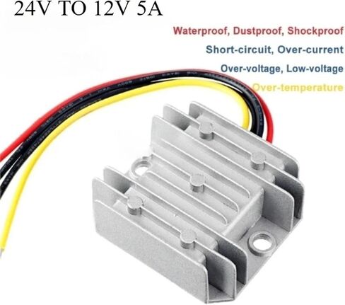 24 فولت إلى 12V 3A -20A محول التنقل لأسفل مثبت 24 فولت إلى 12 فولت منظم الجهد الموثوق بالسيارات الشمسية (24V إلى 12 فولت 8A) in Kuwait
