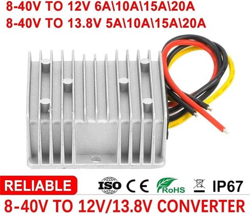 8-40V إلى 12V 13.8V 3A 5A 6A 10A 15A 20A 25A 30A SENTERTER STATTERTER STAVILIZER STAVERAGE لقوارب سيارات EV (20A ، 8-40V_12V) in Kuwait