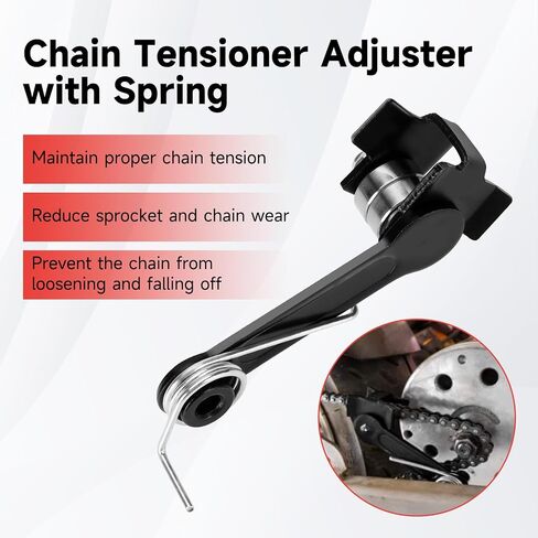 25H Chain 132 Link with Chain Tensioner Breaker Kit Compatible with Razor MX650 MX500 RSF650 SX500 Mcgrath Electric Dirt Bike MY1020 Motor Mini Pit Bike Rocket Scooter Motocross Moped Parts Red in Saudi Arabia