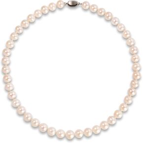 Real Pearl Necklaces for Women, Freshwater Cultured Pearl - 9-10mm AAAA+ Grade Natural Pearls Jewelry Gift with Sterling Silver Clasp in Saudi Arabia
