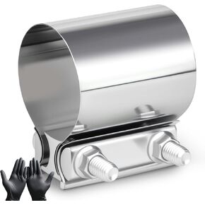 2Pcs 2.0 Inch Exhaust Pipe Clamp Butt Joint Type 304 Stainless Steel Ring Clamp Suitable For Catalytic Converter, Muffler, Exhaust Pipe (2, 2.0 Inch) in Saudi Arabia