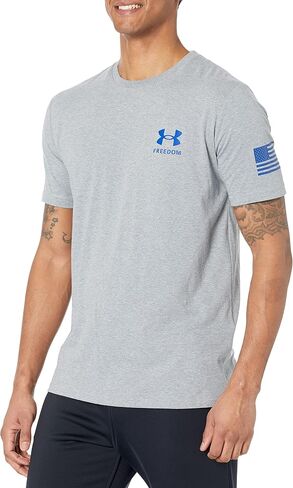 Under Armour Men's Freedom Graphic Short Sleeve T-Shirt, (390) Marine OD Green / / Desert Sand, Small in Saudi Arabia
