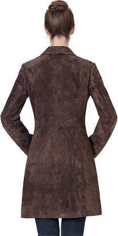 BGSD Women Mary Suede Leate Longe Walking Coat (متوفر أيضًا بحجم زائد و Petite) in Saudi Arabia