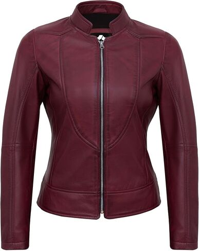 Womens Leather Jackets - Real Lambskin Stylish Motorcycle Leather Coat Women in Saudi Arabia