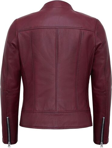 Womens Leather Jackets - Real Lambskin Stylish Motorcycle Leather Coat Women in Saudi Arabia