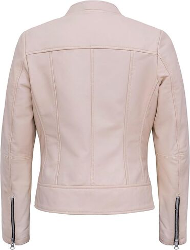 Womens Leather Jackets - Real Lambskin Stylish Motorcycle Leather Coat Women in Kuwait