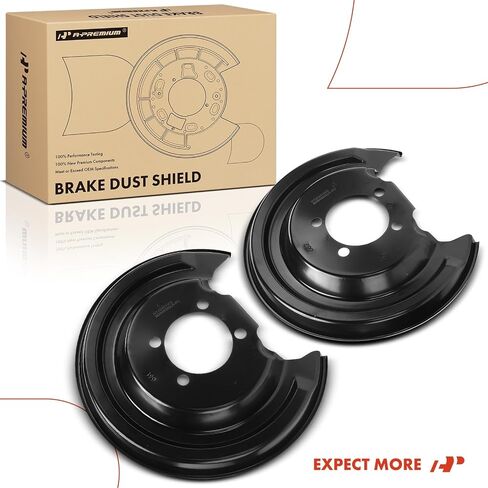 A-Premium Rear Driver and Passenger Side Brake Dust Shield Compatible with Toyota Models - Yaris 2012-2018 1.5L, 2-PC Set in Saudi Arabia