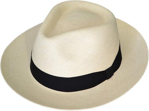 Teardrop Classic Straw Fedora - Brisa Weave - Black Band - Handwoven in Ecuador in Saudi Arabia