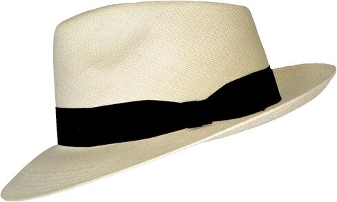 Teardrop Classic Straw Fedora - Brisa Weave - Black Band - Handwoven in Ecuador in Saudi Arabia