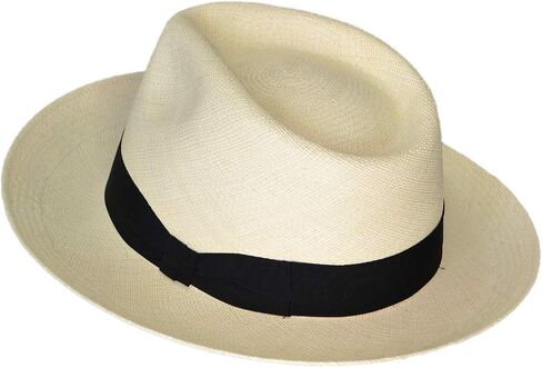 Teardrop Classic Straw Fedora - Brisa Weave - Black Band - Handwoven in Ecuador in Saudi Arabia