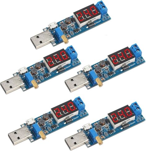 2 Pack USB Buck Boost Converter 3.5V-12V to 1.2V-24V DC-DC Step Up Step Down Power Supply Module Voltage Regulator 5V to 3.3V 9V 12V 18V in Kuwait