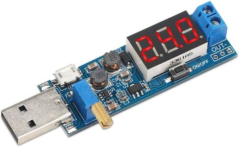 2 Pack USB Buck Boost Converter 3.5V-12V to 1.2V-24V DC-DC Step Up Step Down Power Supply Module Voltage Regulator 5V to 3.3V 9V 12V 18V in Kuwait