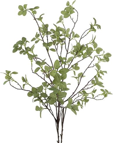 2 PCS تنبع المساحات الخضراء الاصطناعية ، 41.3 '' الطول المزيف النباتات فروع فو فو الخضراء ficus twig leaf for Home Garden Shop Office Decoration in Kuwait
