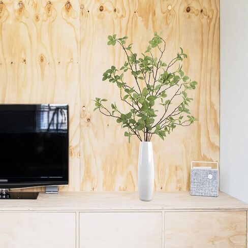 2 PCS تنبع المساحات الخضراء الاصطناعية ، 41.3 '' الطول المزيف النباتات فروع فو فو الخضراء ficus twig leaf for Home Garden Shop Office Decoration in Kuwait