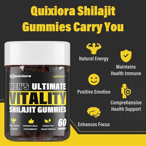 Shilajit Gummies| Shilajit for Men – Diamond-Shaped, Shilajit Pure Himalayan Organic |High Potency|85+ Trace Minerals & Fulvic Acid| Shilajit Supplement | 60 Gummies in Saudi Arabia