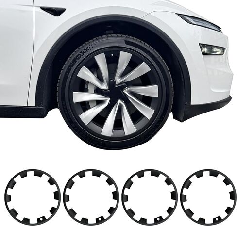 حافة حافة العجلات حافة 20 بوصة لعام 2025-2026 طراز Tesla جديد Y Juniper ، 4 PCS New Tesla Model Y 2025 غطاء محرك ABS مقاوم للخدش ، و 20 بوصة 2.0 إكسسوارات حماية حافة العجلات ， أسود in Kuwait