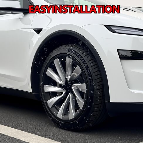 Wheel Rim Protector Rim 20 Inches for 2025-2026 New Tesla Model Y Juniper, 4 PCS New Tesla Model Y 2025 Scratch-Resistant ABS Rim Hubcaps Cover,20 Inch 2.0 Wheel Rim Protection Accessories，Black in Saudi Arabia