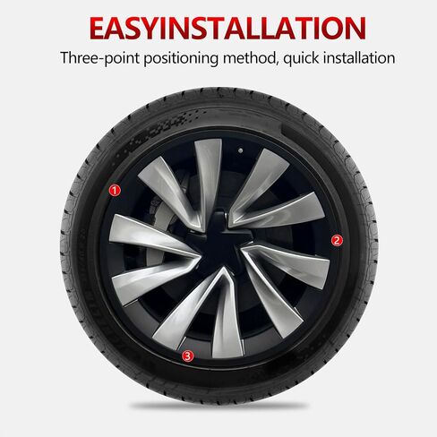 حافة حافة العجلات حافة 20 بوصة لعام 2025-2026 طراز Tesla جديد Y Juniper ، 4 PCS New Tesla Model Y 2025 غطاء محرك ABS مقاوم للخدش ، و 20 بوصة 2.0 إكسسوارات حماية حافة العجلات ， أسود in Kuwait