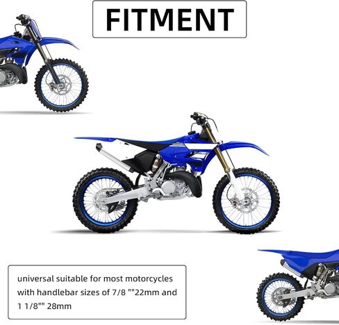 دراجة الأوساخ حراس يدوية ، اتسع 7/8 "22 مم و 1/8" 28 مم حراس يد عالمي للدراجة ATV Quad Motocross Supermoto Enduro YZ CRF KLR KX WR TW 125 200 250 350 450 650-Black in Saudi Arabia