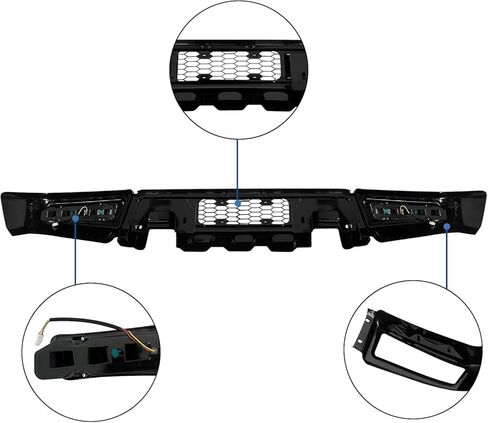 المصد الأمامي مع استبدال أضواء الضباب للفترة 2009-2014 Ford F-150 Crew/تمديد الكابينة الالتقاط 4 أبواب/سيارات كابينة قياسية 2-باب ، RPT على غرار الفحم اللامع الرمادي in Kuwait