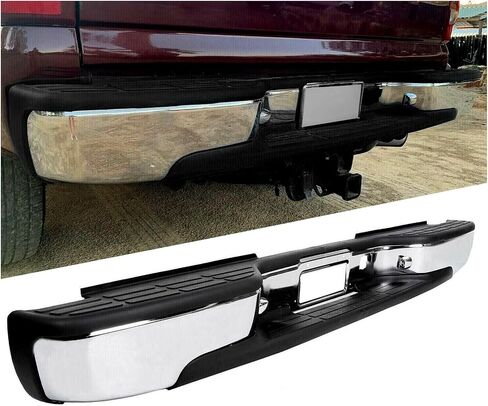 kuafu الخطوة الخلفية الوفير متوافق مع 1999-2007 Chevy Chevrolet Silverado GMC Sierra 2500 HD 3500 شاحنة كروم الصلب استبدال GM1103129 12473000 GM1103141 GM1191121 in Saudi Arabia