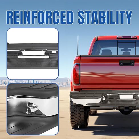 kuafu الخطوة الخلفية الوفير متوافق مع 1999-2007 Chevy Chevrolet Silverado GMC Sierra 2500 HD 3500 شاحنة كروم الصلب استبدال GM1103129 12473000 GM1103141 GM1191121 in Saudi Arabia