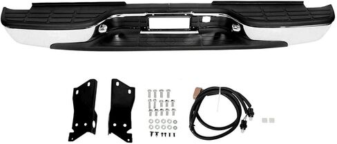 kuafu الخطوة الخلفية الوفير متوافق مع 1999-2007 Chevy Chevrolet Silverado GMC Sierra 2500 HD 3500 شاحنة كروم الصلب استبدال GM1103129 12473000 GM1103141 GM1191121 in Saudi Arabia