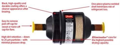Danfoss Liquid Line Filter Drier - 3/8 "Sweat 8 Cu. In. in Saudi Arabia