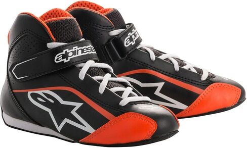 أحذية Alpinestars Tech -1 K S. - أسود/أبيض/أحمر - 1 in Kuwait
