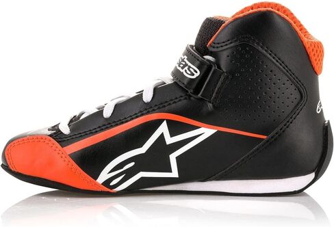 أحذية Alpinestars Tech -1 K S. - أسود/أبيض/أحمر - 1 in Kuwait