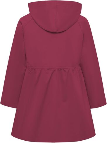 Betusline Girl's Trench Coat, Single Breasted Windbreaker Hoodie Jacket Dress Coat Outerwear for Girl,1# Pink,6-7 Years = Tag 130 in Saudi Arabia