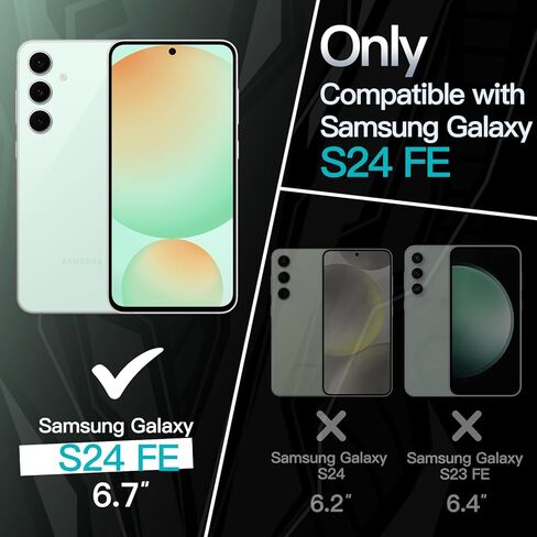 JETech Slim Fit Case for Samsung Galaxy S24 FE, Flexible Soft TPU Shockproof Thin Phone Cover with Matte Finish (Black) in Saudi Arabia