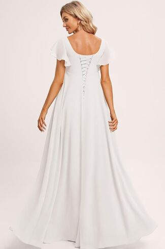 فساتين الأمومة في الرقبة المربعة لالتقاط الصور مع ثوب الحمل الشيفون الشيفون الشاق للثبات للاستحمام الطفل AD132 in Kuwait