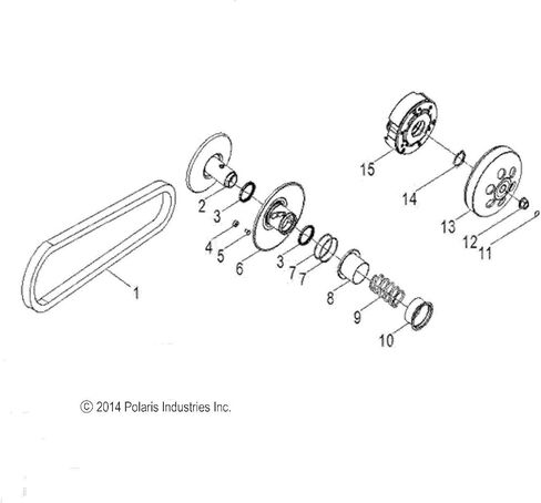 مجموعة القابض Polaris RZR ، 170 ، متوافقة مع نماذج Polaris للتناسب المثالي ، الجزء الأصلي OEM 0455376 ، Qty 1 in Kuwait