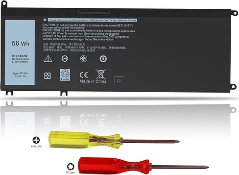 42wh WDXOR بطارية كمبيوتر محمول لديل انسبايرون 13 15 5000 7000 سلسلة 15 5565 5567 5568 5578 5579 7560 7570 13 7368 7378 5378 17 5765 5767 5770 P58F P66F in Kuwait
