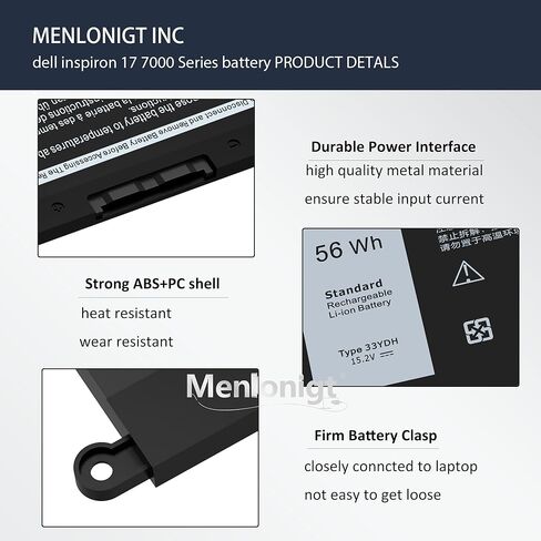 42wh WDXOR بطارية كمبيوتر محمول لديل انسبايرون 13 15 5000 7000 سلسلة 15 5565 5567 5568 5578 5579 7560 7570 13 7368 7378 5378 17 5765 5767 5770 P58F P66F in Kuwait