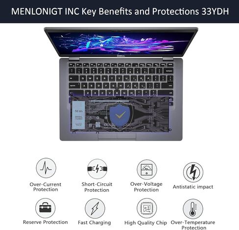 42wh WDXOR بطارية كمبيوتر محمول لديل انسبايرون 13 15 5000 7000 سلسلة 15 5565 5567 5568 5578 5579 7560 7570 13 7368 7378 5378 17 5765 5767 5770 P58F P66F in Kuwait